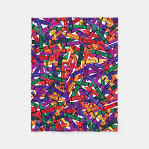 Cobertor De Velo Crianças espalhadas Crayons Crayon Room Décor Blan