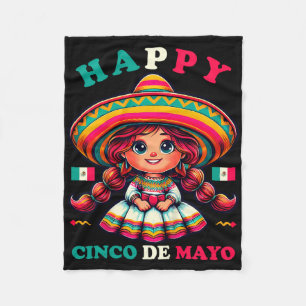 Cobertor De Velo Crianças Felizes Cinco de Mayo Camisa Garotas Mexi
