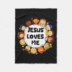 Cobertor De Velo Crianças Jesus Me Ama Fofo Fé Cristã Menina Menino