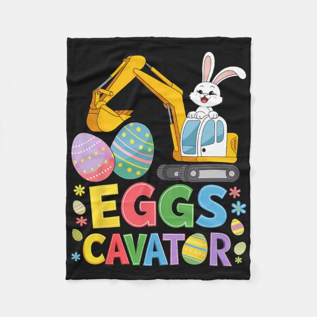 Cobertor De Velo Crianças Meninos Eggscavator Construção de Caça de (Frente)