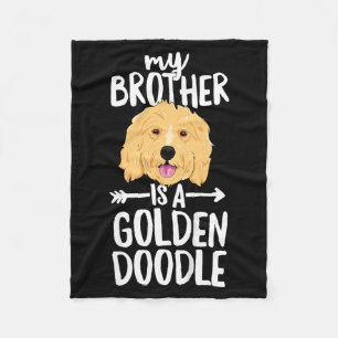 Cobertor De Velo Crianças Meu Irmão É Um Goldendoodle