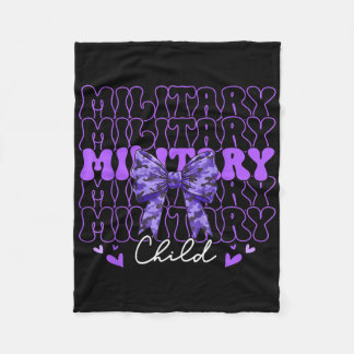 Cobertor De Velo Crianças Militares Arco Púrpura Camo Kids Bo