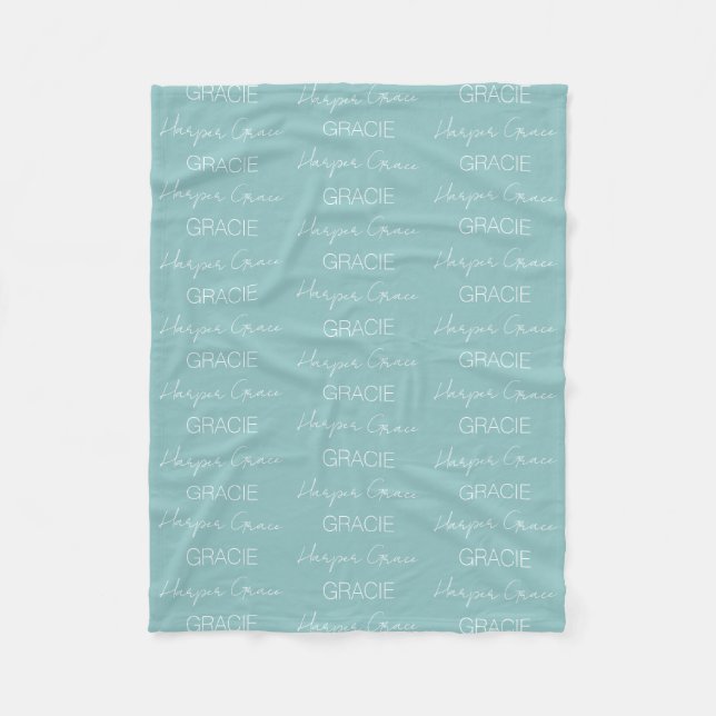Cobertor De Velo Crianças Nome Personalizado Fleece Blanket (Frente)