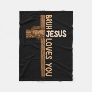 Cobertor De Velo Crianças Religiosas Cristãs Bruh Jesus Lov