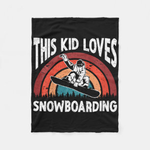Cobertor De Velo Crianças Snowboard Art Snowboard Winter Legal Snow