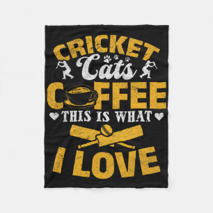 Cobertor De Velo Cricket Cats Coffee Isto É O Que Eu Amo - Cricket