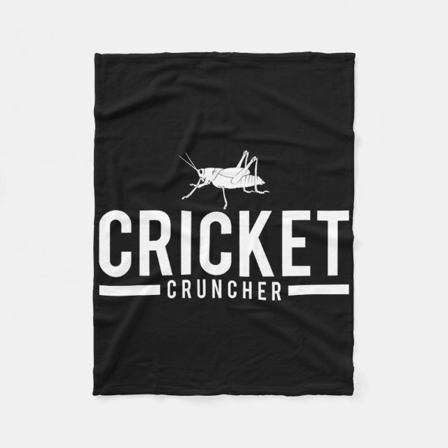 Cobertor De Velo Cricket Cruncher Gráfico de Inseto Engraçado  (Frente)