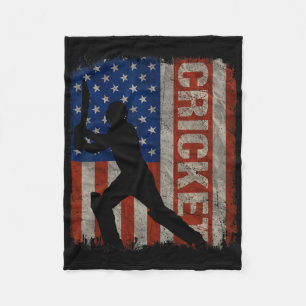 Cobertor De Velo Cricket EUA Bandeira Americana Vintage Presente 4