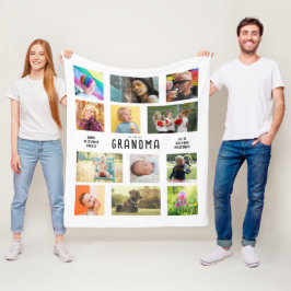 Cobertor De Velo Crie a Colagem de Fotos de Seus Próprios Avós