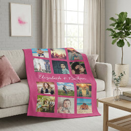 Cobertor De Velo Crie Seu Próprio Colagem de Fotos Personalizado de