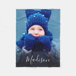 Cobertor De Velo Crie seu próprio Monograma de Fotografias da Famíl