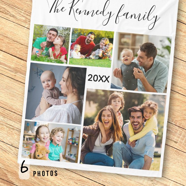 Cobertor De Velo Crie seu próprio nome da família de colagem de fot (Criador carregado)