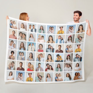 Cobertor De Velo Crie Sua Própria Colagem de 48 Fotos