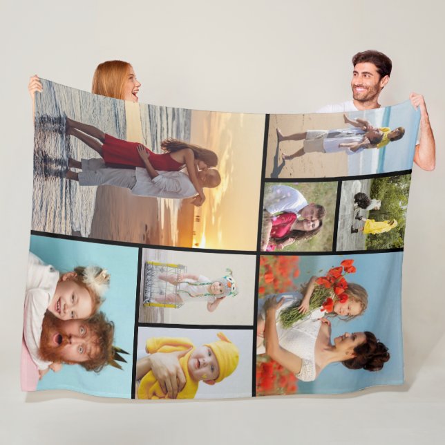 Cobertor De Velo Crie sua própria colagem de 8 fotos (In Situ)