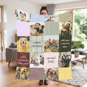 Cobertor De Velo Crie Sua Própria Colagem de Fotos em Patchwork 10