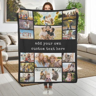 Cobertor De Velo Crie Sua Própria Colagem de Fotos Personalizada co