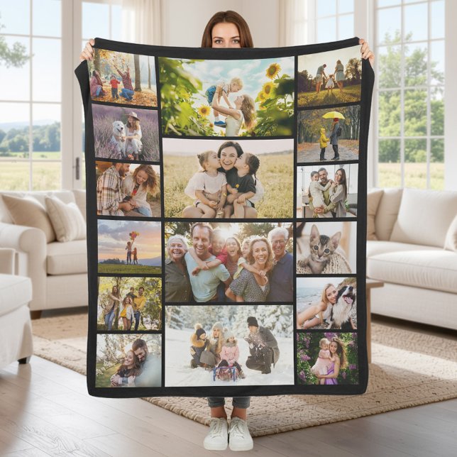 Cobertor De Velo Crie Sua Própria Colagem de Fotos Personalizada co (Criador carregado)