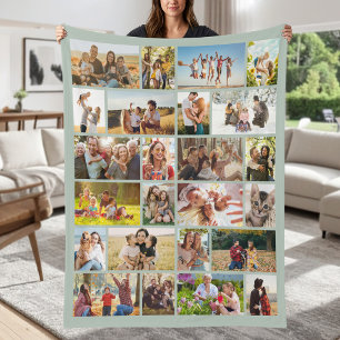 Cobertor De Velo Crie Sua Própria Colagem de Fotos Personalizada de