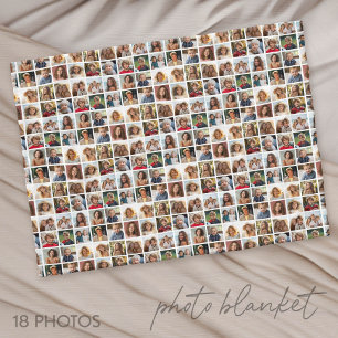 Cobertor De Velo Crie uma colagem de fotos personalizada com 18 fot