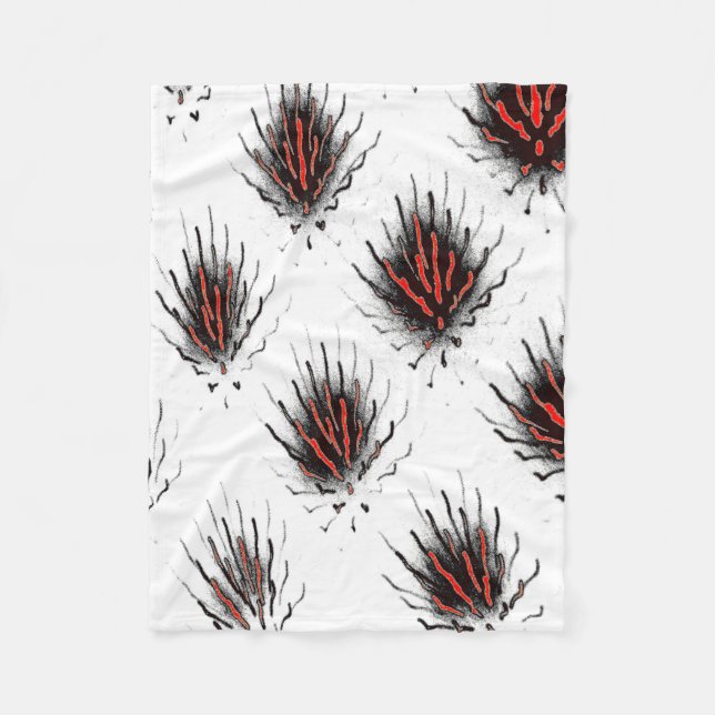 Cobertor De Velo Crimson Flameburst Fleece Blanket (Frente)