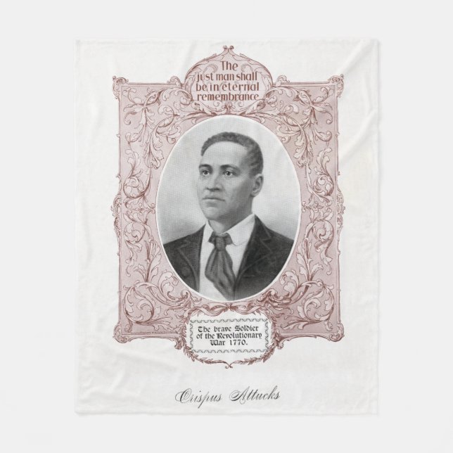 Cobertor De Velo Crispus Attucks: mártir da Revolução Americana (Frente)