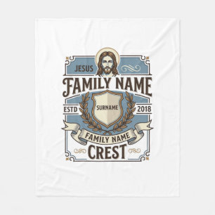 Cobertor De Velo Crista da Família Jesus Nome Crista da Família Jes