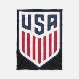Cobertor De Velo Crista Frontal Cinza do Usa Soccer Usmnt Licenciad