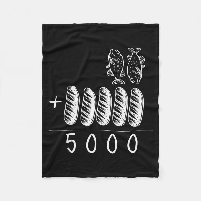 Cobertor De Velo Cristão 2 Peixes 5 Pães 5000 Contra  (Frente)