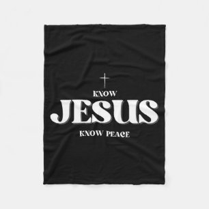 Cobertor De Velo Cristão Conhece Jesus Conhece Paz Religião Deus Bí