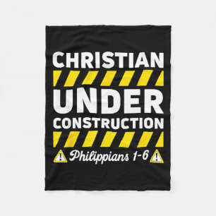 Cobertor De Velo Cristianismo engraçado em construção Filipenses 1-
