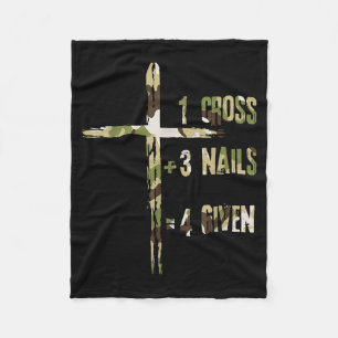 Cobertor De Velo Cristianismo Uma Cruz Mais Três Pregos É Igual a P