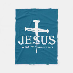 Cobertor De Velo Cristo Jesus O Caminho. A Verdade. A Vida Bendita