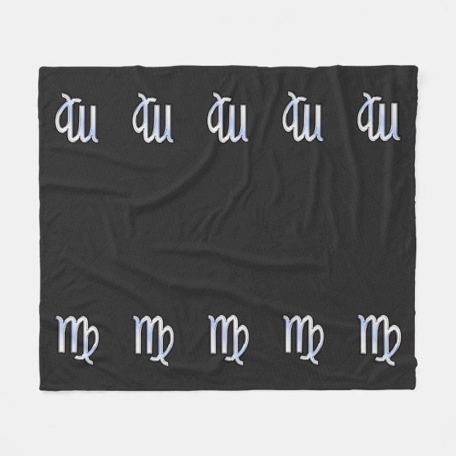 Cobertor De Velo Cromo como Virgo Sinal Zodiac na pele de cobra (Frente (Horizontal))