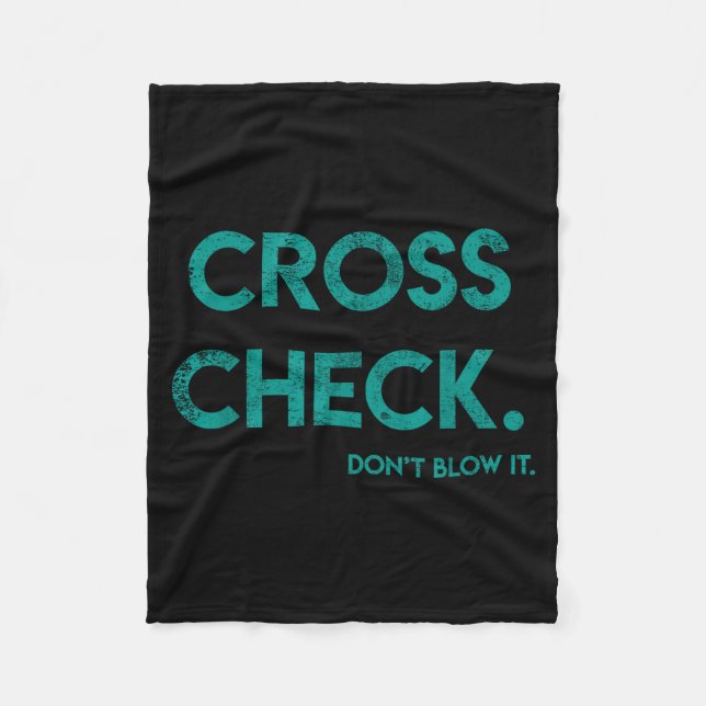 Cobertor De Velo Cross Check. Don't Blow It Funny Quote Flight Atte (Frente)