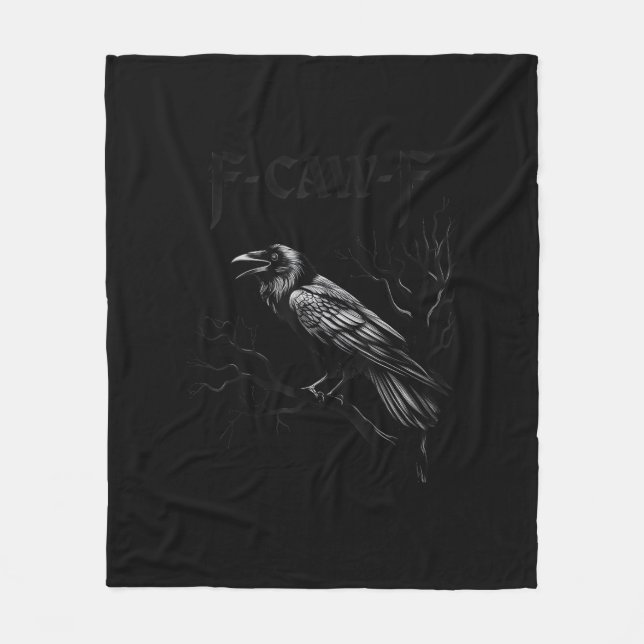 Cobertor De Velo Crow, F-Caw-F Bird Retro Classic (Frente)