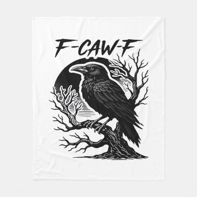 Cobertor De Velo Crow F-Caw-F Gothic Humor Funny (Frente)