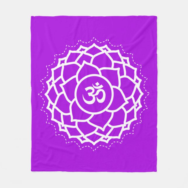 Cobertor De Velo Crown Chakra | Sahasrara | Roxa | Meditação (Frente)