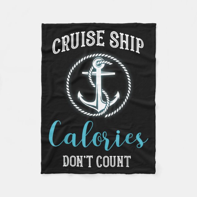 Cobertor De Velo Cruise Ship Calories Don't Count,cruise Vibes Love (Frente)
