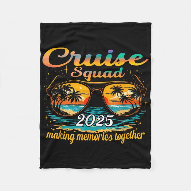 Cobertor De Velo Cruise Squad 2025 Family Group Matching Summer Vac (Frente)