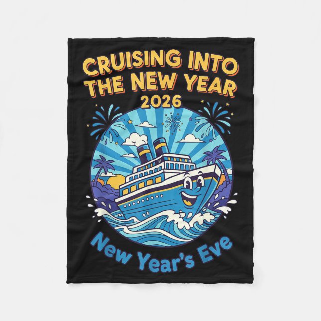 Cobertor De Velo Cruising Into The New Year 2026 Fun New Year's Eve (Frente)
