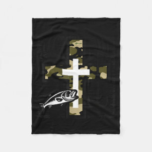 Cobertor De Velo Cruz Camuflada de Caça de Pesca de Fé com Gancho B