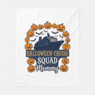 Cobertor De Velo Cruzeiro de Halloween Equipe Mamãe Navio Abóboras 