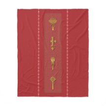 Cruzes Ortodoxas Etíopes – Dourado sobre Vermelho