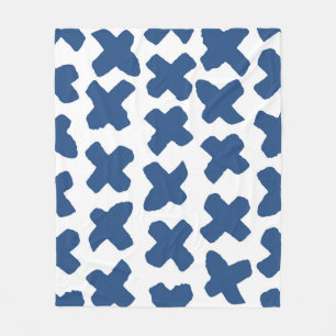Cobertor De Velo Cruzes Shibori: Padrão do Indigo Batik