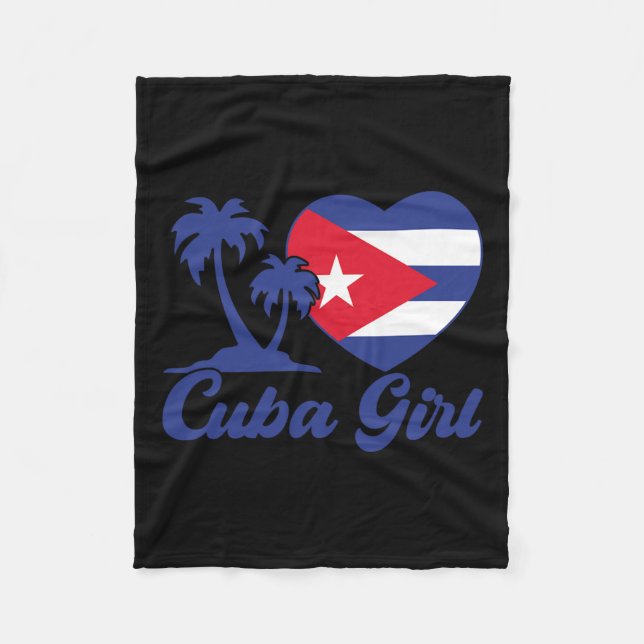 Cobertor De Velo Cuba - Bandeira Cubanita Patrimônio Hispânico K (Frente)