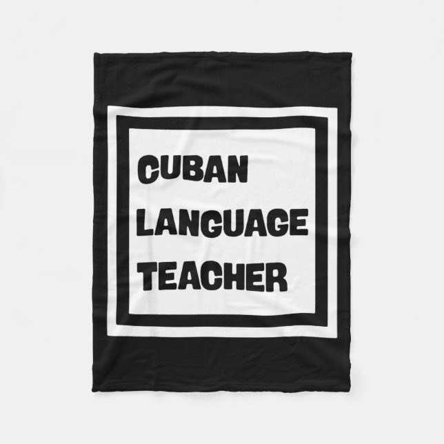 Cobertor De Velo Cuban Language Teacher  (Frente)