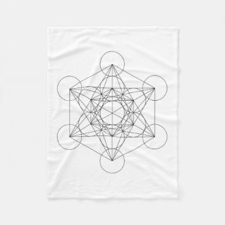 Cobertor De Velo Cubo de Metatron Preto e Branco