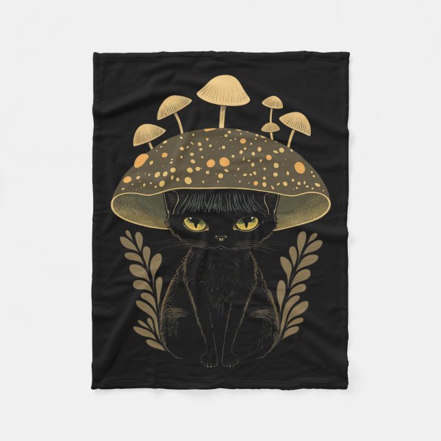Cobertor De Velo Cubo-guagecore Aestético Gato-Cogumelo Mulheres Cr (Frente)