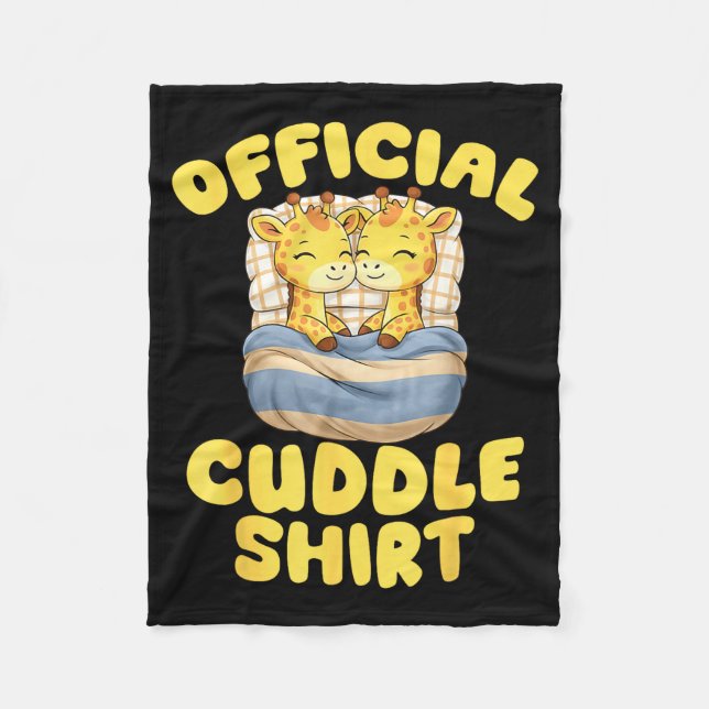 Cobertor De Velo Cuddle Cute Giraffes Couple Valentine's Day  (Frente)