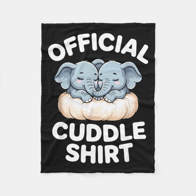 Cobertor De Velo Cuddle Shirt Cute Baby Elephant Snuggle  (Frente)